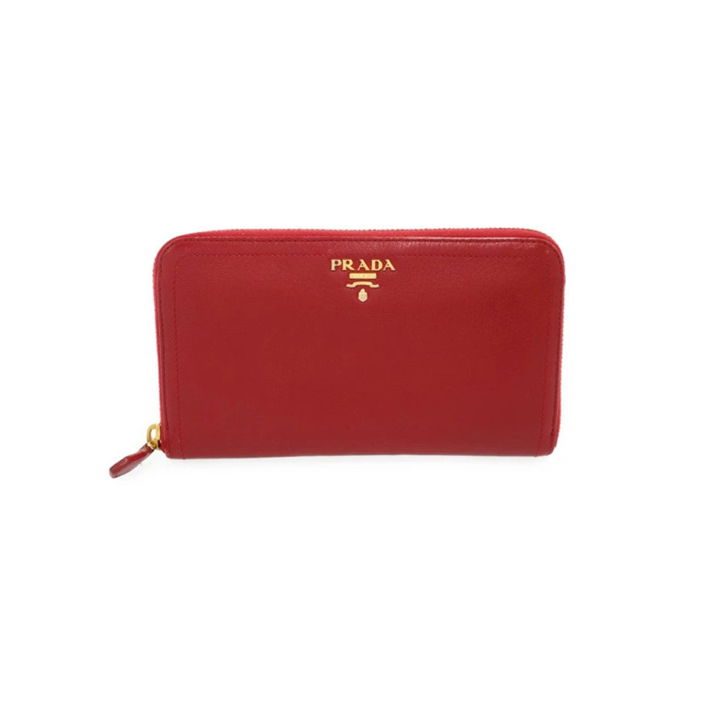 Prada Round Zipper Long Wallet